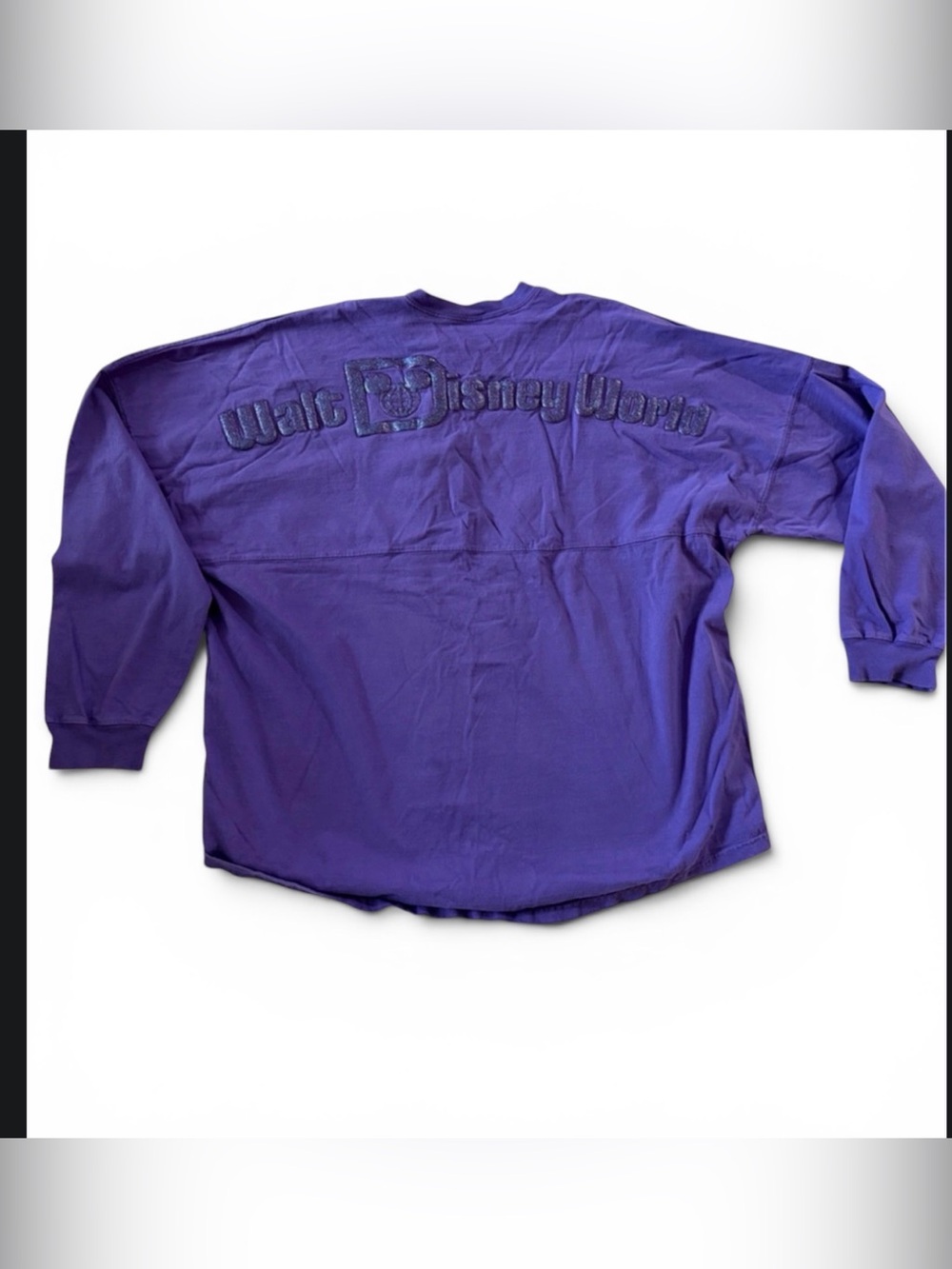 Disney Parks glitter raised logo Long Sleeve Crewneck shirtTee XL